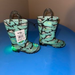 Toddler Size 8 Shark Rain boots. Brand new with tags.
